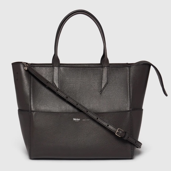 Metier Handbags - METIER - Incognito Small Cabas CrossBody Elvis Anthracite Gray Bag - MSRP $2150…